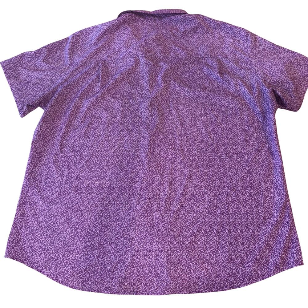 Nick Graham Everywhere Purple Micro Pattern Short Sleeve Stretch Sport Shirt S - Picture 6 of 9